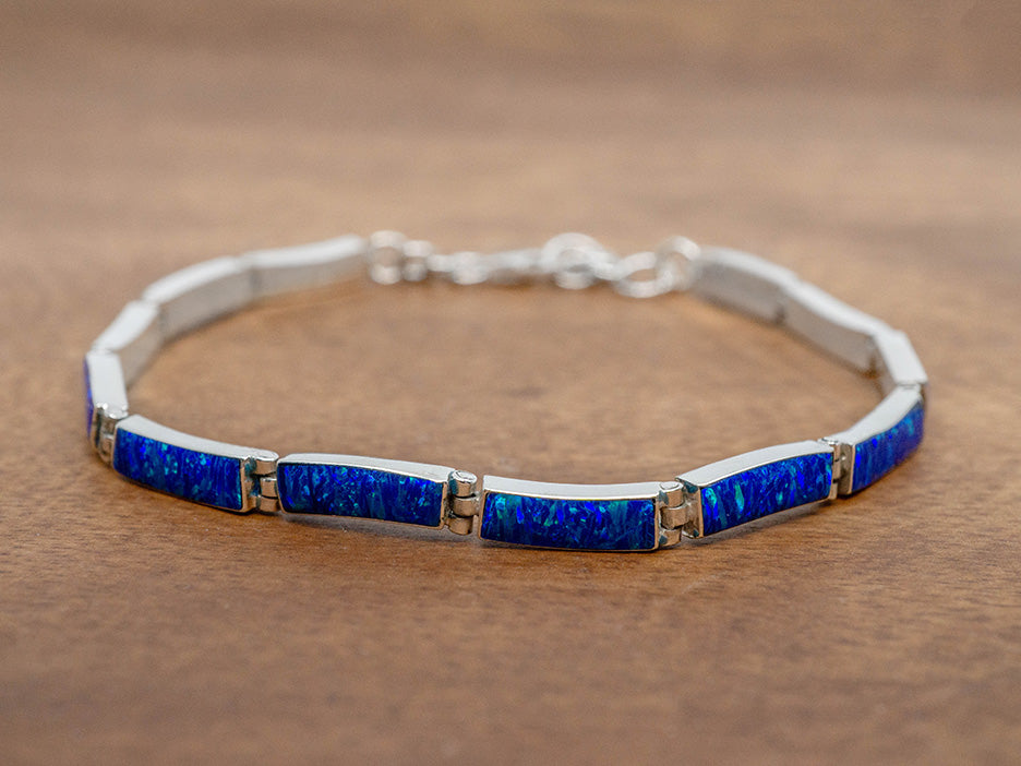 Dark Blue Opal Links Bracelet