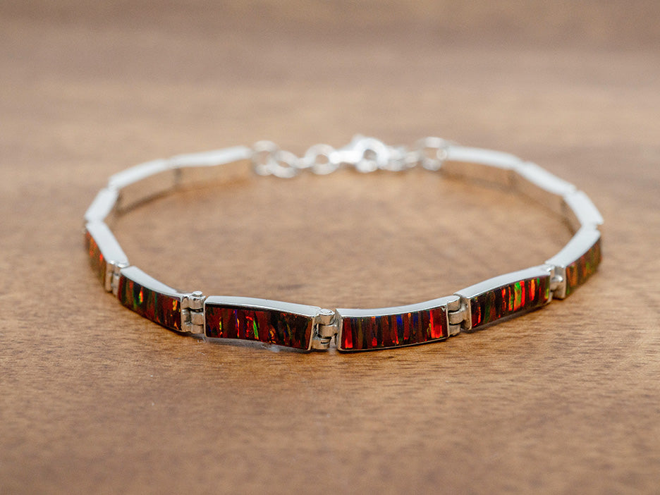 Fire Opal Links Bracelet