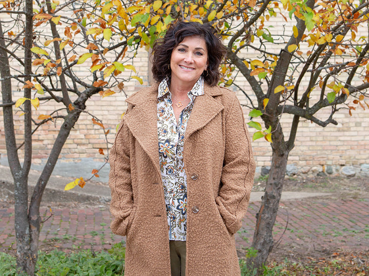 Boucle Coat, Camel