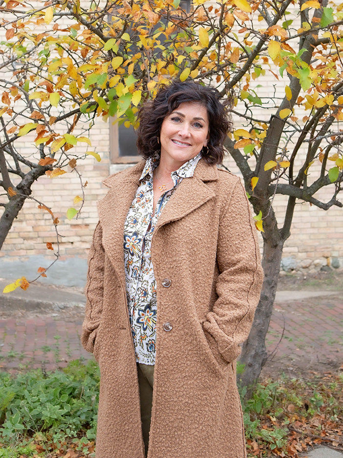 Boucle Coat, Camel