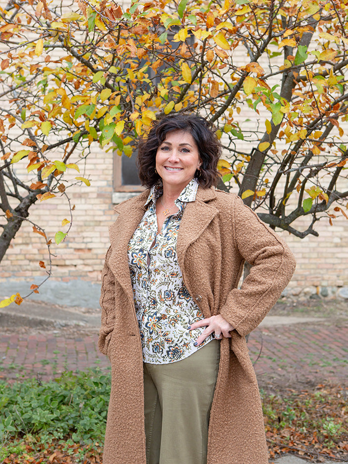 Boucle Coat, Camel
