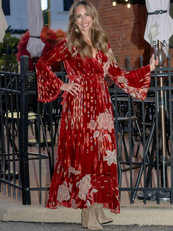Johnny Was Feather Burnout Stefani Dress