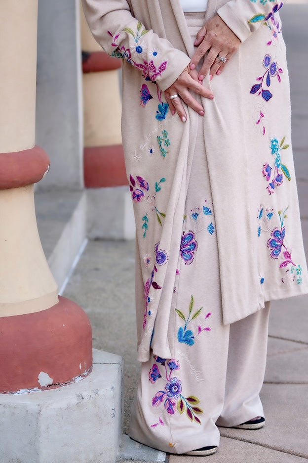 Johnny Was Shilo Cozy Wide Leg Pant, Oat