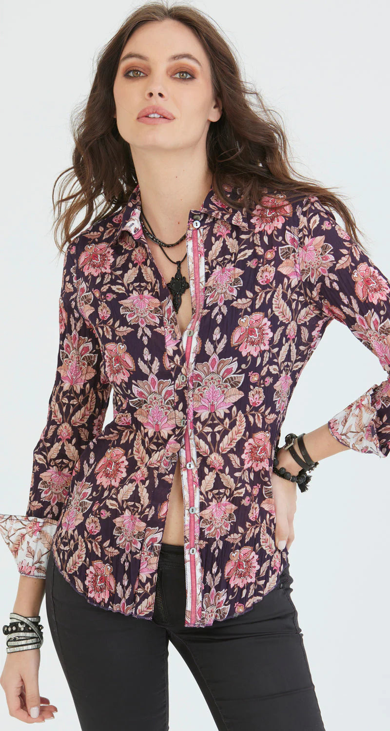 C1243 Casbah Blouse, Eggplant
