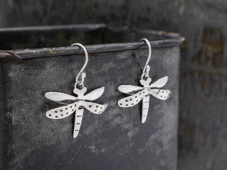 Detailed Dragonfly Earring on Hook