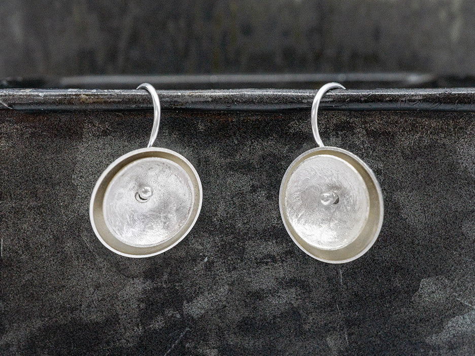 Silver Teacup Earring on Small Hook