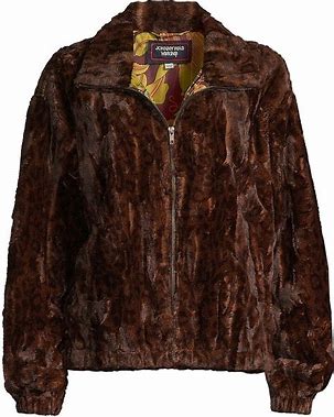 Johnny Was Jaguar Faux Fur Bomber Jacket