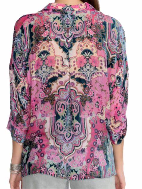 Johnny Was Marlow Burnout Blouse