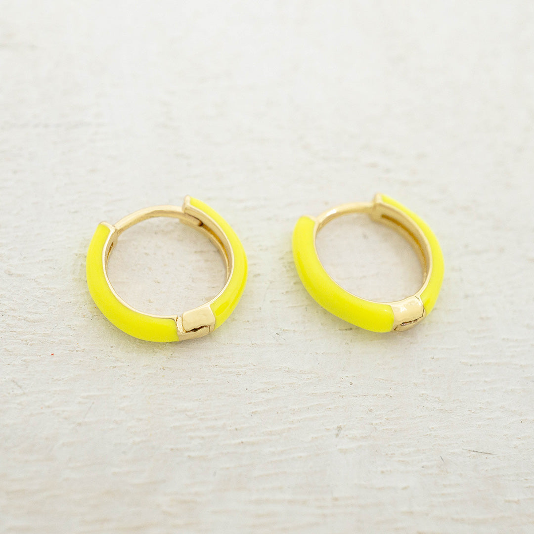 Yellow Enamel Huggies