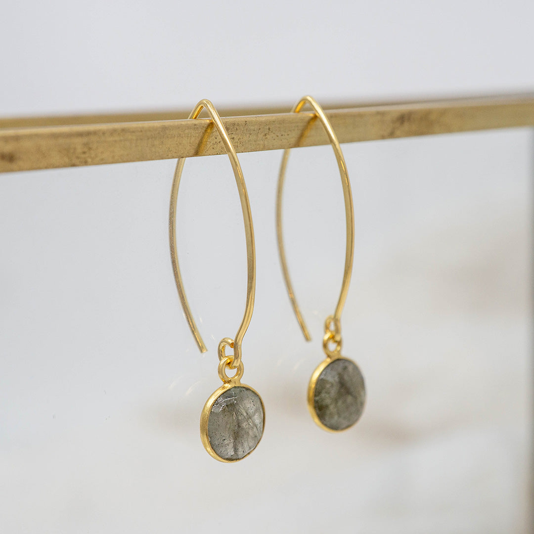 Labradorite Hook Earring