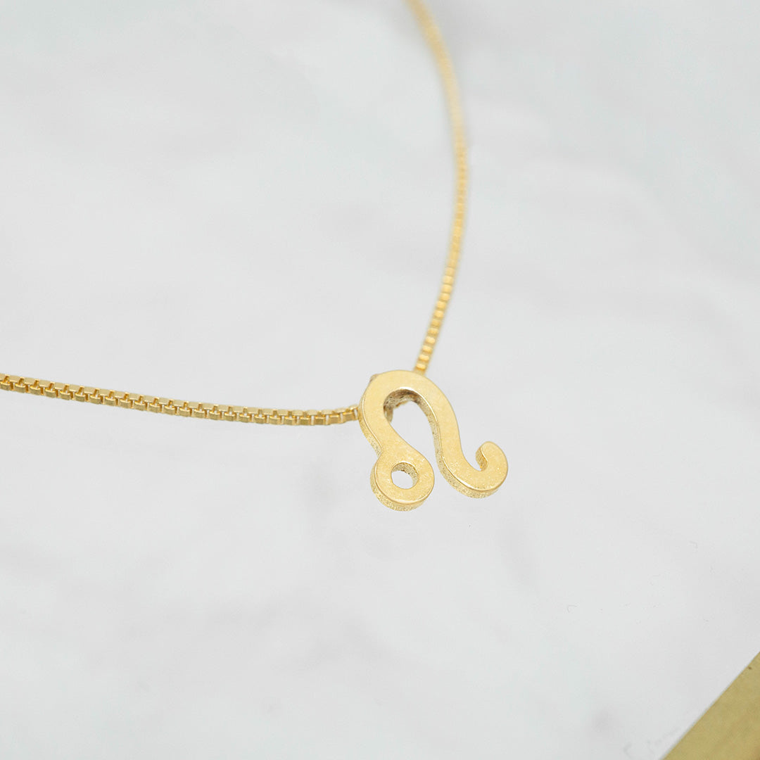 Leo Zodiac Necklace Gold Leo Zodiac Necklace – Corazon Sterling