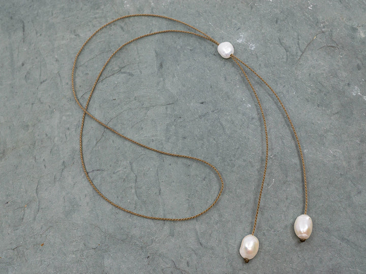 Adjustable Pearl Lariat