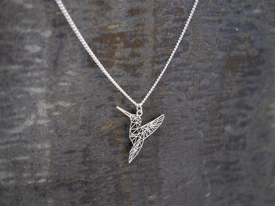 Geometric Hummingbird Necklace