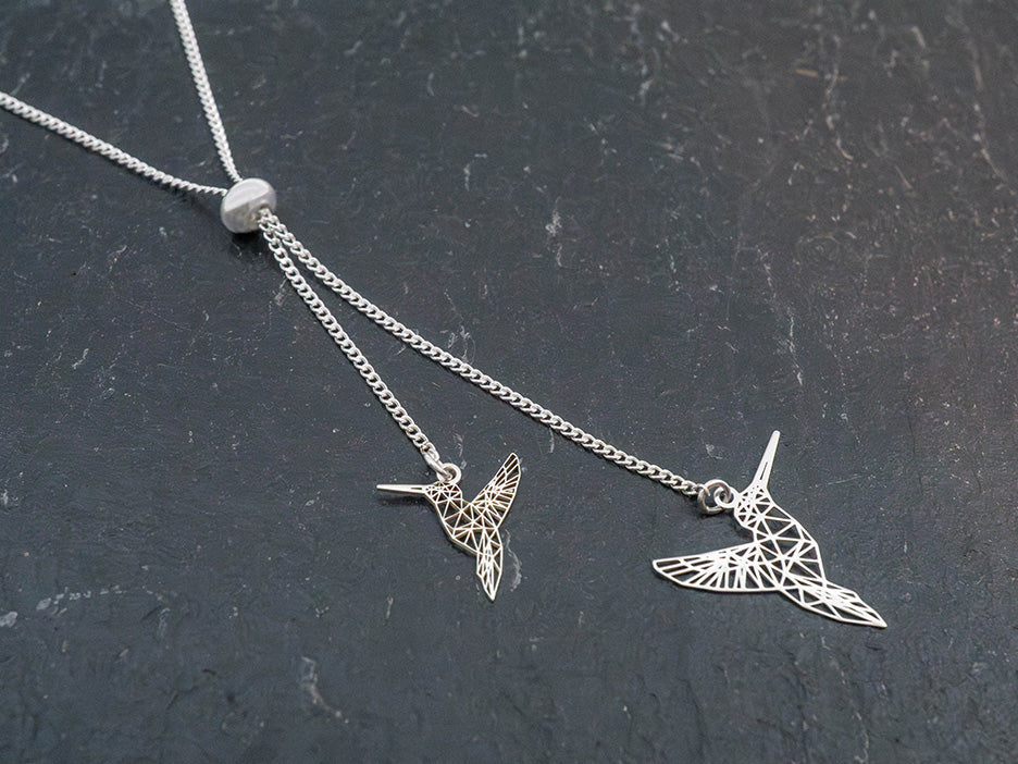 Geometric Hummingbird Lariat