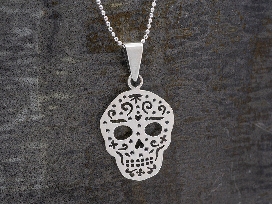 Flat Sugar Skull Pendant
