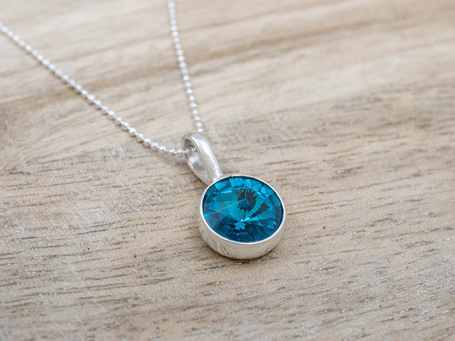 Medium Blue Crystal Pendant