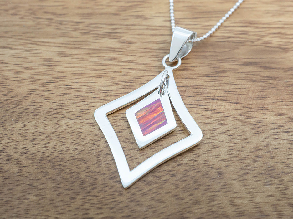 Pink Opal Inlay Pendant Pendant