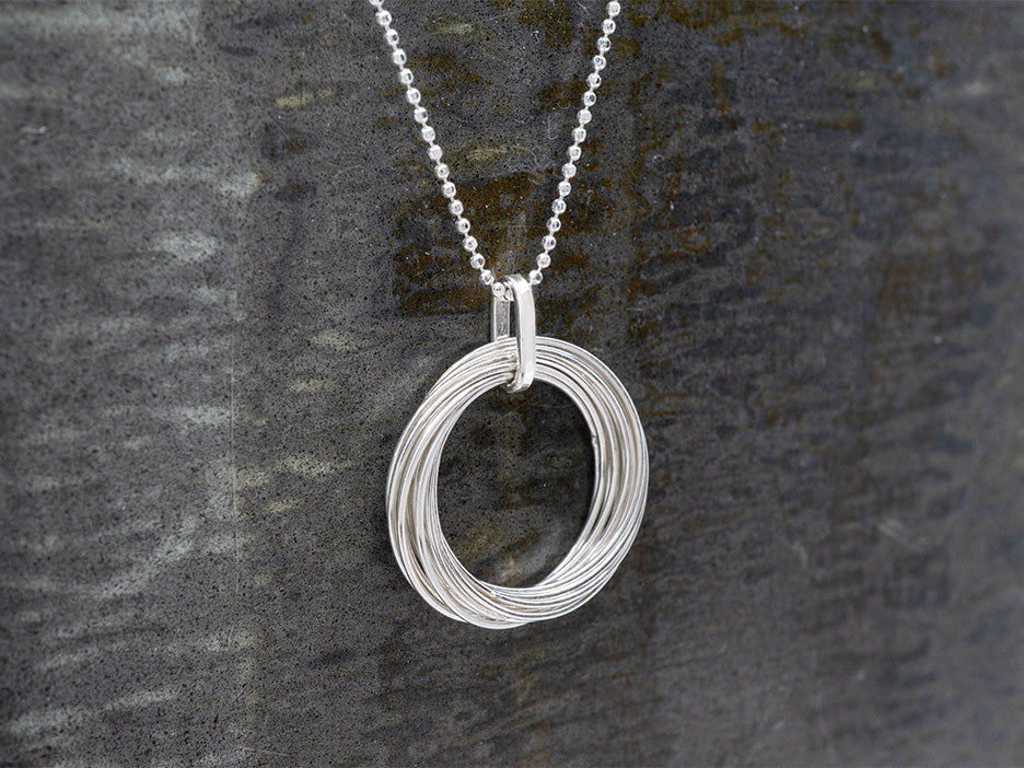 Silver Multi-Rings Pendant