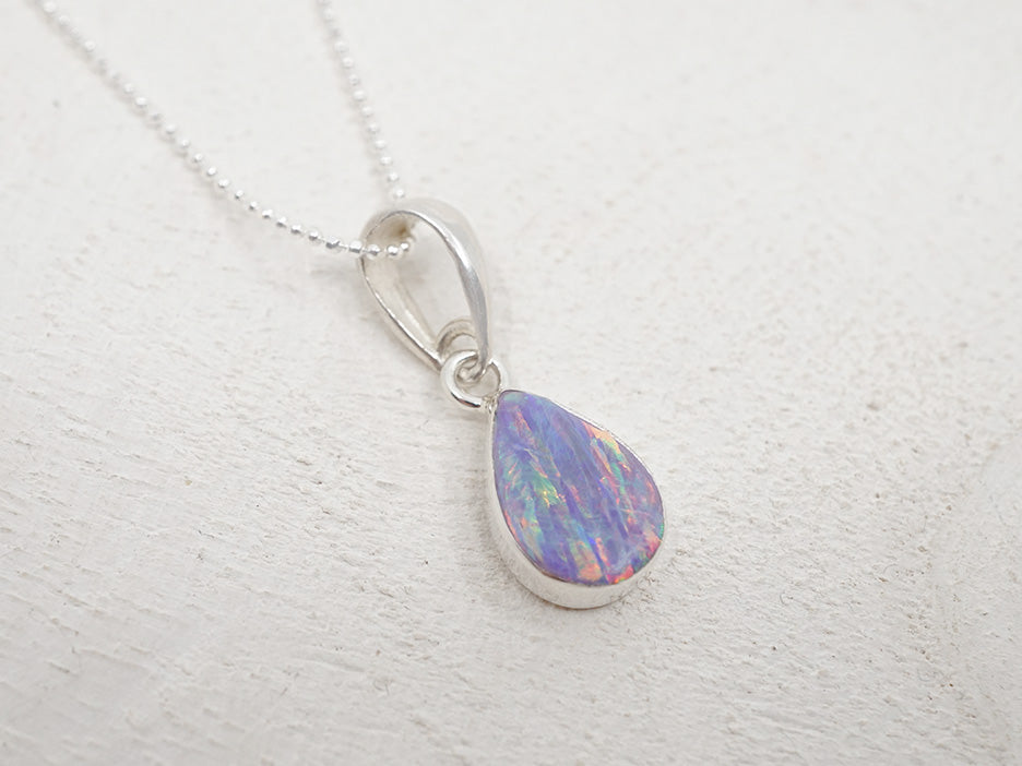 Lilac Opal Teardrop Pendant