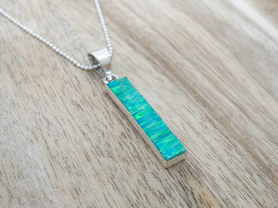 Green Opal Column Pendant