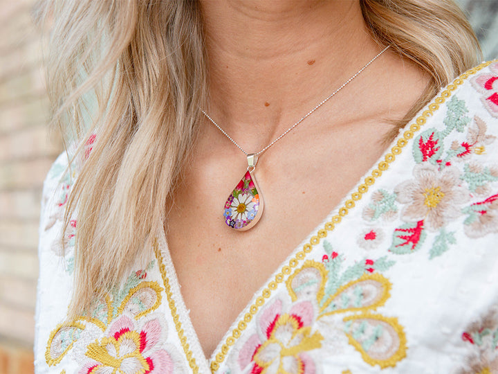 Primavera Necklace, Large Teardrop