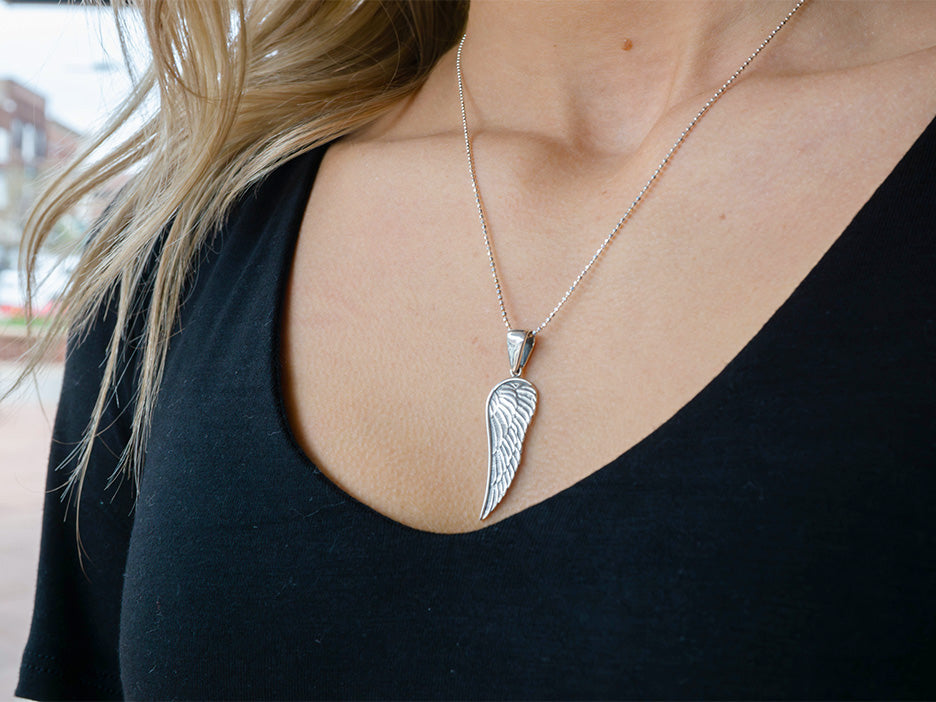 Vadmans Collana con ali d'angelo, in argento Sterling 925 Vadmans Collana con ali d'angelo, in argento Sterling 925