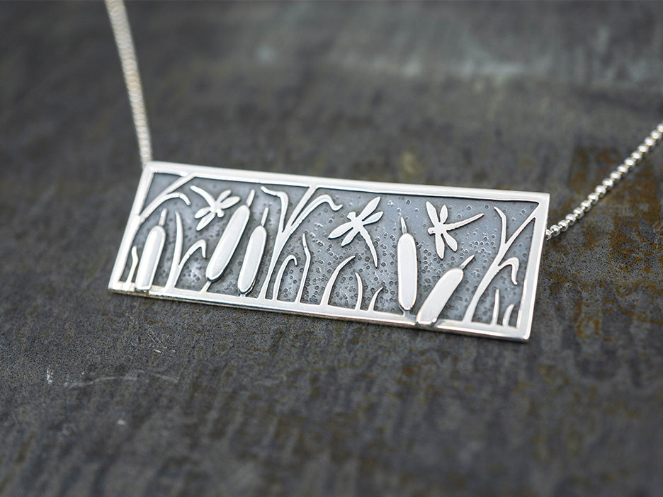 Cattails Landscape Pendant