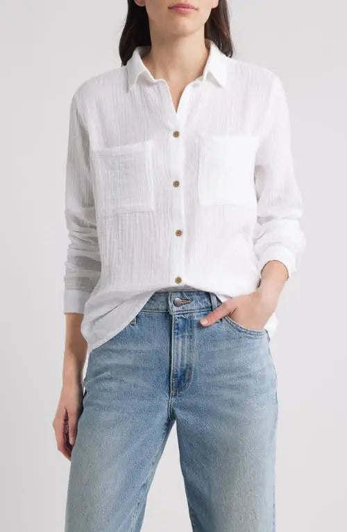 Long Sleeve Blouse Micaela, White