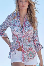 C1308 Bermuda Blouse, Geranium