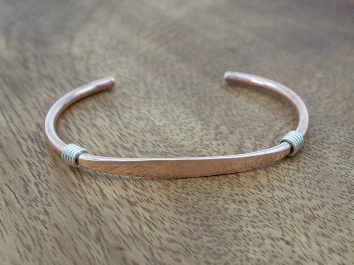 Copper Cuff w/ Silver Coils