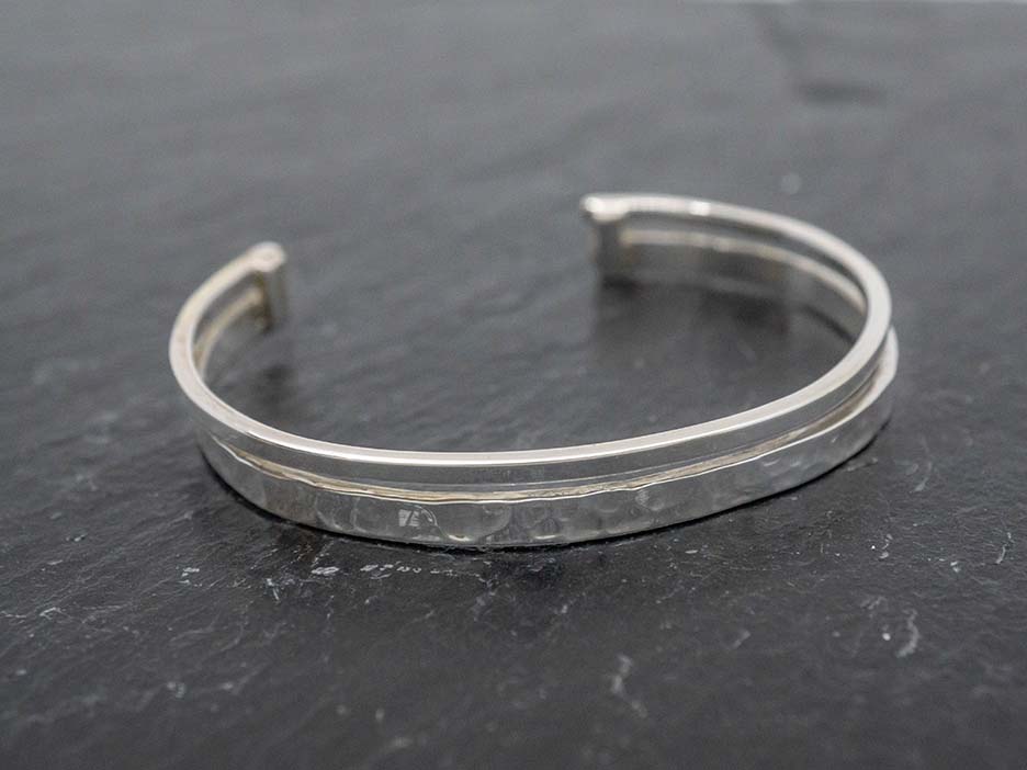 Petite Hammered & Smooth Cuff