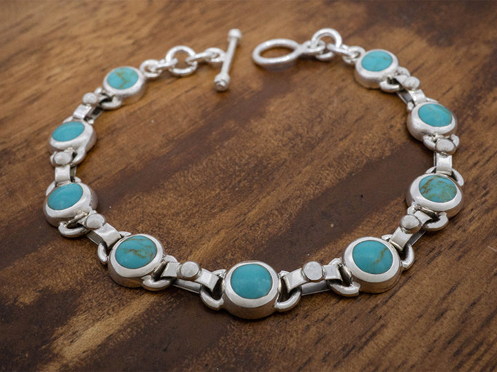 Petite Turquoise Cabochons Bracelet