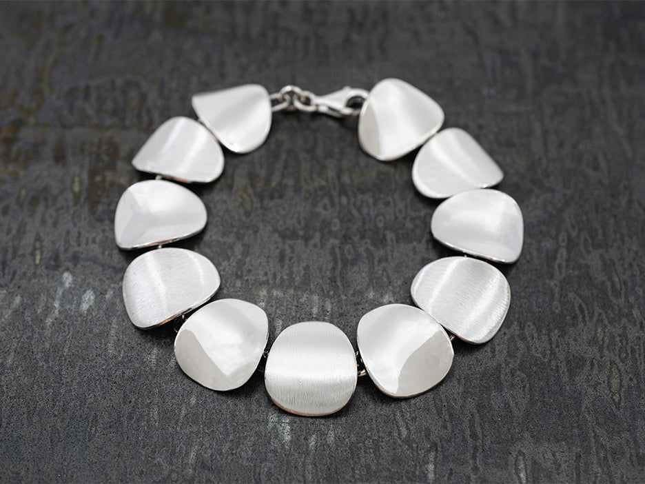 Alternating Smooth & Scoured Picks Bracelet
