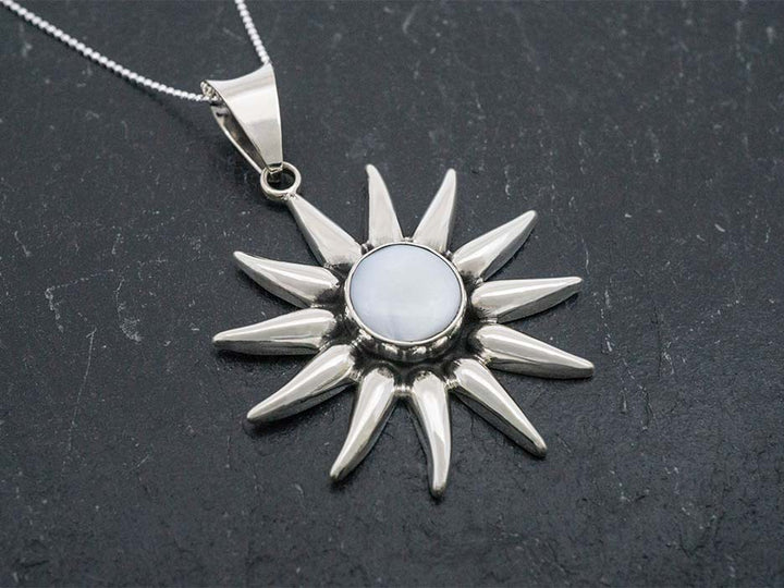 Mother of Pearl Sunburst Pendant