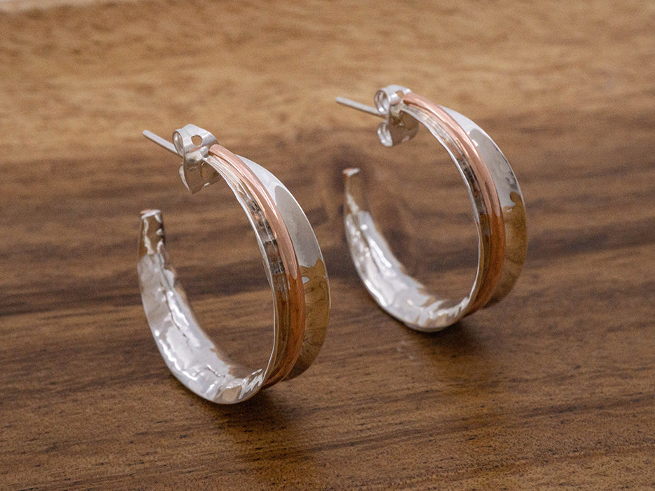 Copper Reflection Hoops