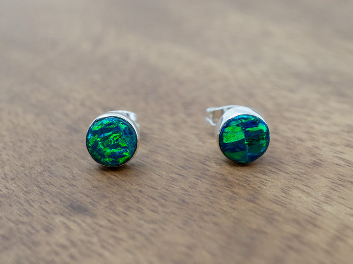 Green Opal Studs