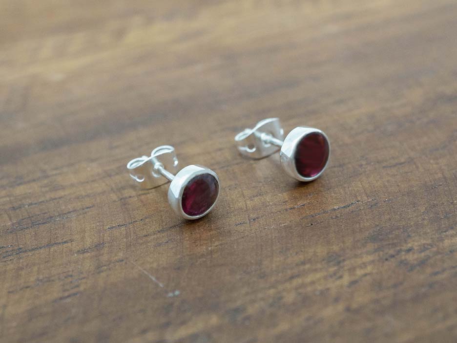 Garnet Studs