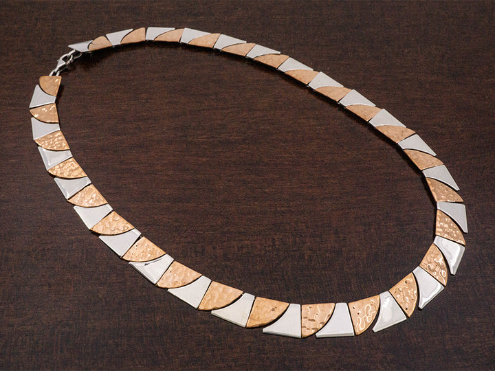 Copper & Silver Puzzle Necklace