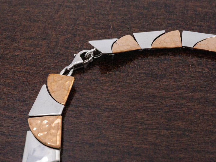 Copper & Silver Puzzle Necklace