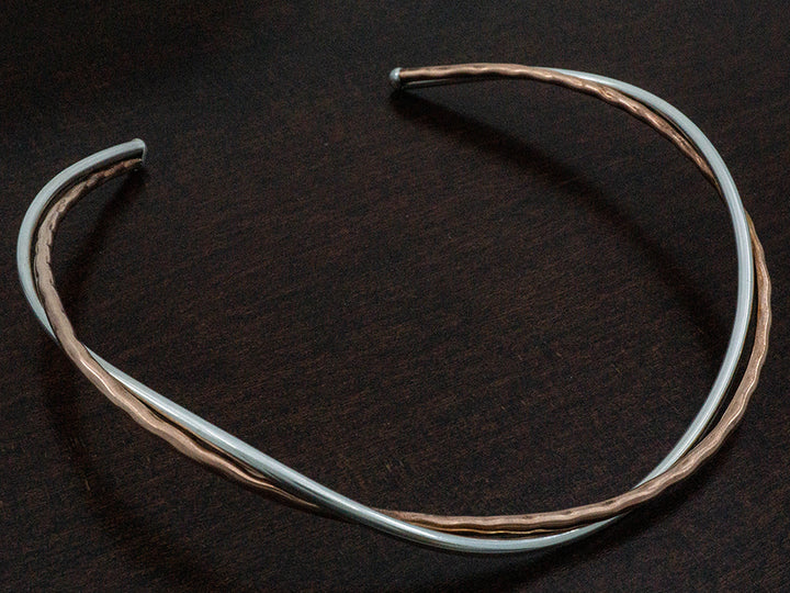 Silver & Copper Twist Choker