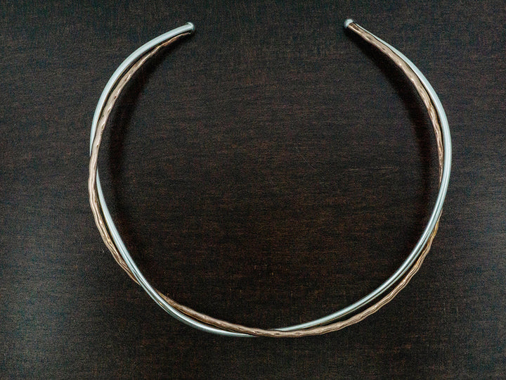 Silver & Copper Twist Choker