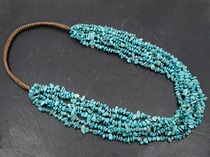 Turquoise Chip Multi-Strand Necklace