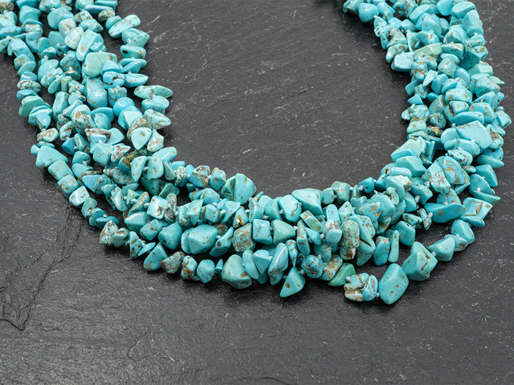 Turquoise Chip Multi-Strand Necklace