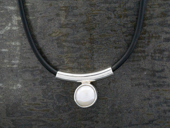 Pearl on Black Jelly Necklace