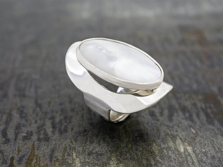 Mother of Pearl Statement Ring