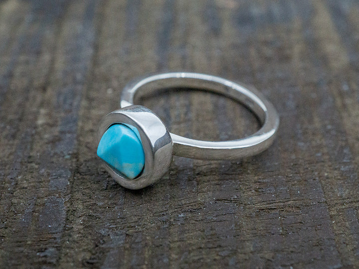 Round Turquoise Solitaire Ring