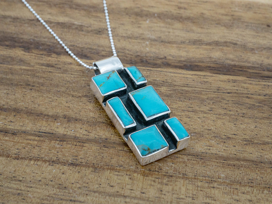 Medium Turquoise Mosaic Pendant