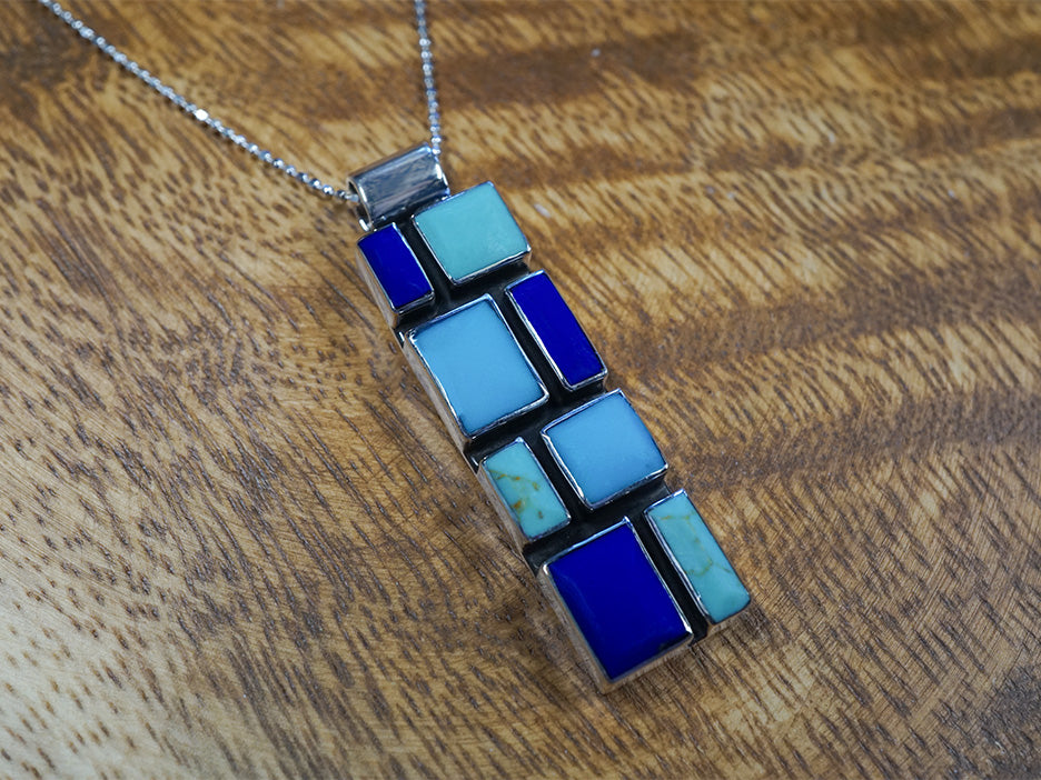 Slim Azul Mosaic Pendant