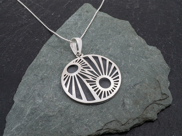 Oxidized Sunrise Pendant