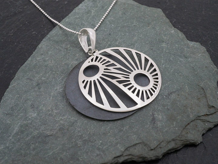 Oxidized Sunrise Pendant